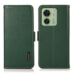 Custodia Portafoglio In Pelle Cover con Supporto B03H per Motorola Moto Edge (2023) 5G Verde