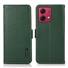 Custodia Portafoglio In Pelle Cover con Supporto B03H per Motorola Moto G84 5G Verde