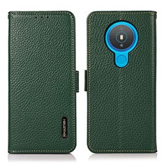 Custodia Portafoglio In Pelle Cover con Supporto B03H per Nokia 1.4 Verde