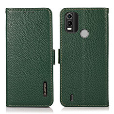 Custodia Portafoglio In Pelle Cover con Supporto B03H per Nokia G11 Plus Verde