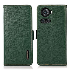 Custodia Portafoglio In Pelle Cover con Supporto B03H per OnePlus 10R 5G Verde