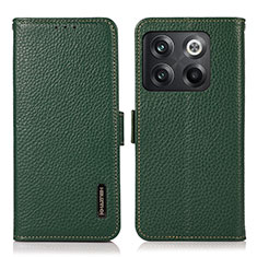 Custodia Portafoglio In Pelle Cover con Supporto B03H per OnePlus 10T 5G Verde