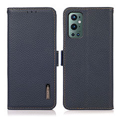 Custodia Portafoglio In Pelle Cover con Supporto B03H per OnePlus 9 Pro 5G Blu