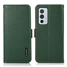 Custodia Portafoglio In Pelle Cover con Supporto B03H per OnePlus 9RT 5G Verde