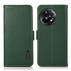 Custodia Portafoglio In Pelle Cover con Supporto B03H per OnePlus Ace 2 Pro 5G Verde