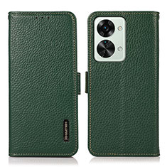 Custodia Portafoglio In Pelle Cover con Supporto B03H per OnePlus Nord 2T 5G Verde