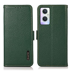 Custodia Portafoglio In Pelle Cover con Supporto B03H per Oppo Reno7 Z 5G Verde