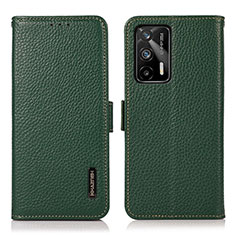 Custodia Portafoglio In Pelle Cover con Supporto B03H per Realme Q3 Pro 5G Verde