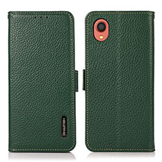 Custodia Portafoglio In Pelle Cover con Supporto B03H per Samsung Galaxy A22 5G SC-56B Verde