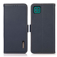 Custodia Portafoglio In Pelle Cover con Supporto B03H per Samsung Galaxy A22s 5G Blu