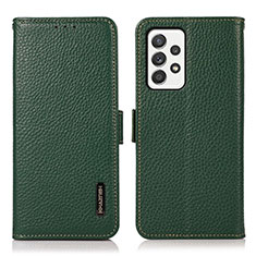 Custodia Portafoglio In Pelle Cover con Supporto B03H per Samsung Galaxy A52s 5G Verde