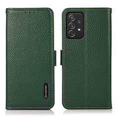 Custodia Portafoglio In Pelle Cover con Supporto B03H per Samsung Galaxy A72 5G Verde