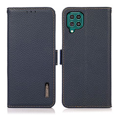 Custodia Portafoglio In Pelle Cover con Supporto B03H per Samsung Galaxy F62 5G Blu