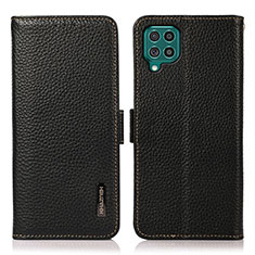 Custodia Portafoglio In Pelle Cover con Supporto B03H per Samsung Galaxy F62 5G Nero