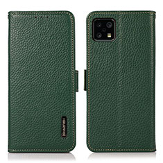 Custodia Portafoglio In Pelle Cover con Supporto B03H per Sharp Aquos Sense4 Basic Verde