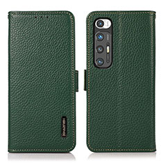 Custodia Portafoglio In Pelle Cover con Supporto B03H per Xiaomi Mi 10S 5G Verde