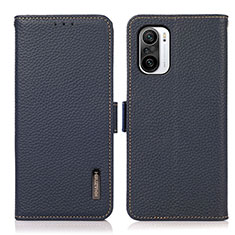 Custodia Portafoglio In Pelle Cover con Supporto B03H per Xiaomi Mi 11i 5G Blu