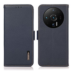 Custodia Portafoglio In Pelle Cover con Supporto B03H per Xiaomi Mi 12S Ultra 5G Blu