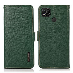 Custodia Portafoglio In Pelle Cover con Supporto B03H per Xiaomi POCO C31 Verde