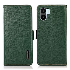 Custodia Portafoglio In Pelle Cover con Supporto B03H per Xiaomi Poco C50 Verde