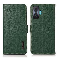 Custodia Portafoglio In Pelle Cover con Supporto B03H per Xiaomi Poco F4 GT 5G Verde