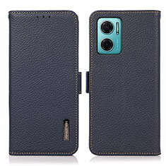 Custodia Portafoglio In Pelle Cover con Supporto B03H per Xiaomi Redmi 10 5G Blu