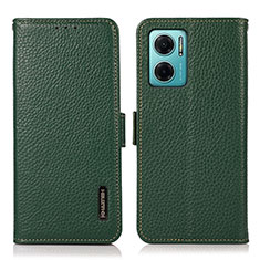 Custodia Portafoglio In Pelle Cover con Supporto B03H per Xiaomi Redmi 10 5G Verde