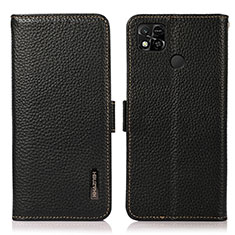 Custodia Portafoglio In Pelle Cover con Supporto B03H per Xiaomi Redmi 9 Activ Nero