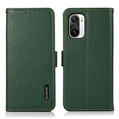 Custodia Portafoglio In Pelle Cover con Supporto B03H per Xiaomi Redmi K40 5G Verde