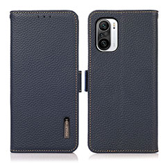 Custodia Portafoglio In Pelle Cover con Supporto B03H per Xiaomi Redmi K40 Pro 5G Blu