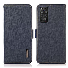 Custodia Portafoglio In Pelle Cover con Supporto B03H per Xiaomi Redmi Note 11 4G (2022) Blu