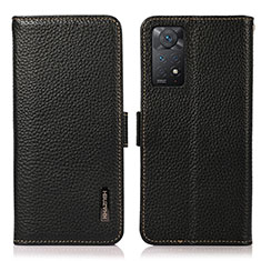 Custodia Portafoglio In Pelle Cover con Supporto B03H per Xiaomi Redmi Note 11 Pro 4G Nero