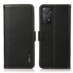 Custodia Portafoglio In Pelle Cover con Supporto B03H per Xiaomi Redmi Note 11 Pro 5G Nero