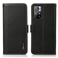 Custodia Portafoglio In Pelle Cover con Supporto B03H per Xiaomi Redmi Note 11T 5G Nero