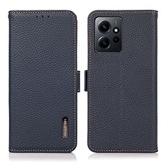 Custodia Portafoglio In Pelle Cover con Supporto B03H per Xiaomi Redmi Note 12 4G Blu