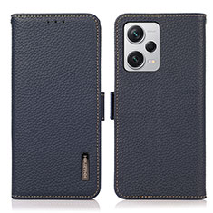 Custodia Portafoglio In Pelle Cover con Supporto B03H per Xiaomi Redmi Note 12 Explorer Blu