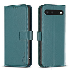 Custodia Portafoglio In Pelle Cover con Supporto B04F per Google Pixel 7 5G Verde