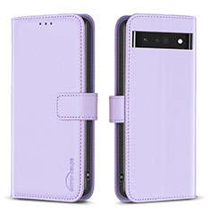 Custodia Portafoglio In Pelle Cover con Supporto B04F per Google Pixel 7 Pro 5G Lavanda