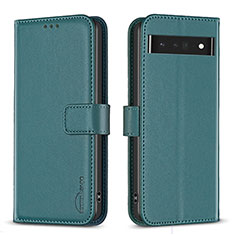 Custodia Portafoglio In Pelle Cover con Supporto B04F per Google Pixel 7 Pro 5G Verde