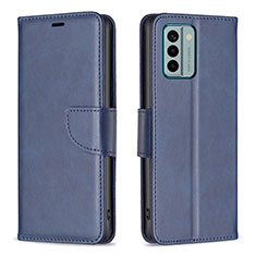 Custodia Portafoglio In Pelle Cover con Supporto B04F per Nokia G22 Blu