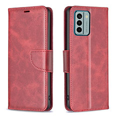 Custodia Portafoglio In Pelle Cover con Supporto B04F per Nokia G22 Rosso