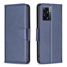 Custodia Portafoglio In Pelle Cover con Supporto B04F per OnePlus Nord N300 5G Blu