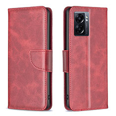 Custodia Portafoglio In Pelle Cover con Supporto B04F per OnePlus Nord N300 5G Rosso