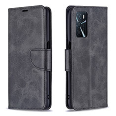 Custodia Portafoglio In Pelle Cover con Supporto B04F per Oppo A16 Nero