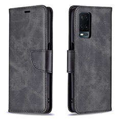 Custodia Portafoglio In Pelle Cover con Supporto B04F per Oppo A54 4G Nero