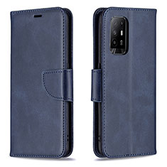 Custodia Portafoglio In Pelle Cover con Supporto B04F per Oppo A94 5G Blu