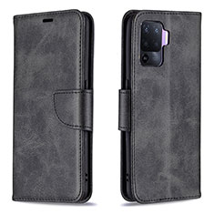 Custodia Portafoglio In Pelle Cover con Supporto B04F per Oppo Reno5 F Nero