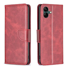 Custodia Portafoglio In Pelle Cover con Supporto B04F per Samsung Galaxy A04E Rosso