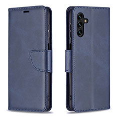 Custodia Portafoglio In Pelle Cover con Supporto B04F per Samsung Galaxy A04s Blu