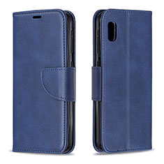Custodia Portafoglio In Pelle Cover con Supporto B04F per Samsung Galaxy A10e Blu